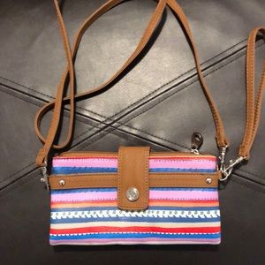 Colorful wristlet/crossbody purse
